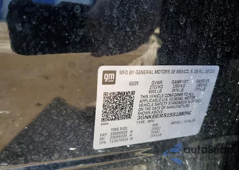 2025 Chevrolet Blazer Rs z USA, uszkodzony, nr VIN 3GNKBERS1SS188096